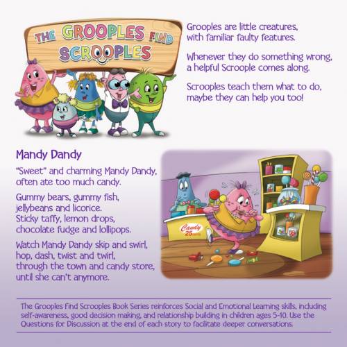 Mandy Dandy Loves her Candy Book Back Cover