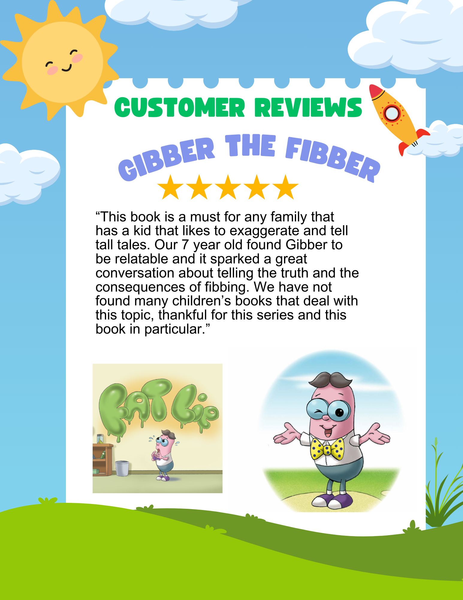 Book Review for Gibber The Fibber