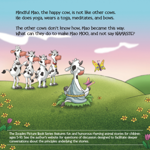 Mindful Mao the Happy Cow Book Back Cover