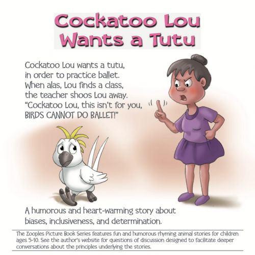 Cockatoo Lou Wants a Tutu Book Back Cover