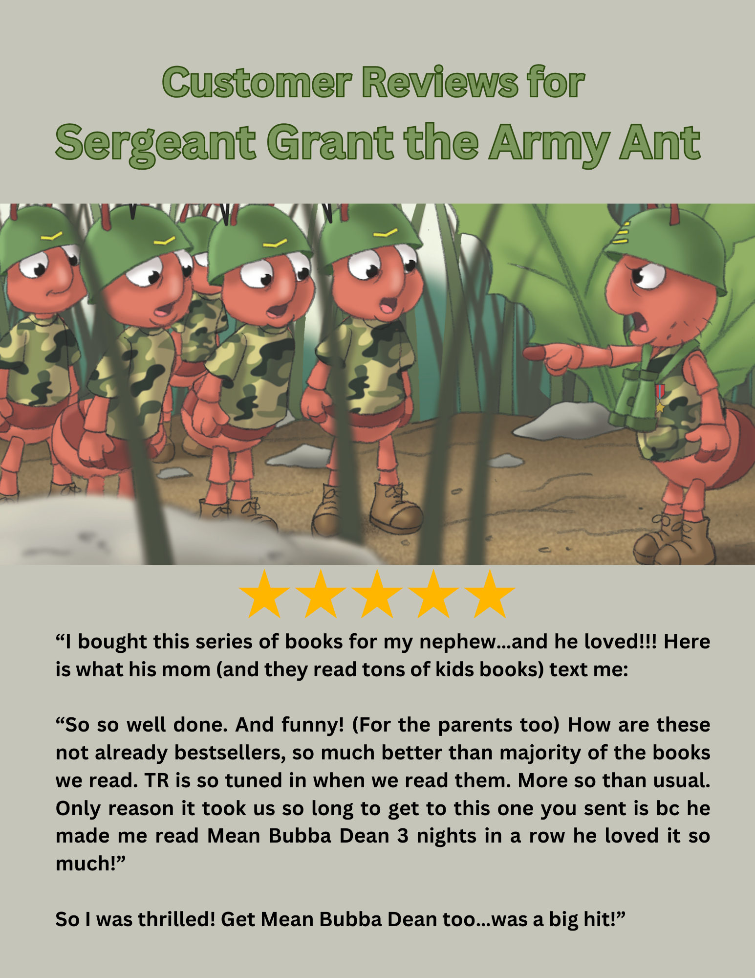 Book Review for Sergeant Grant the Army Ant